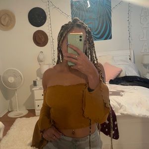 Top, super cute love the color and the long sleeve